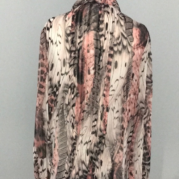 Jennifer Lopez Print Blouse sz Large - Picture 4 of 6